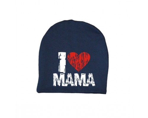 I love mama - детская шапка удлиненная для девочек купить в интернет магазине