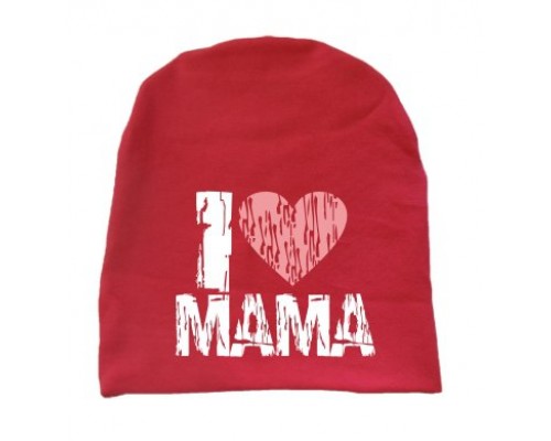I love mama - детская шапка удлиненная для девочек купить в интернет магазине