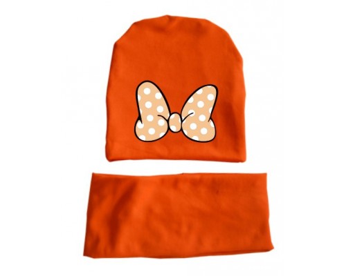 Бант Минни Маус - детская шапка удлиненная с хомутом для девочек купить в интернет магазине