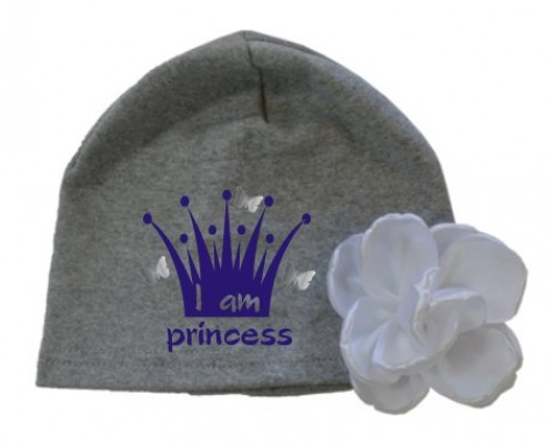 I am princess - шапка детская с цветком для девочки купить в интернет магазине