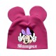 Минни Маус с пальцами именная детская шапка с ушками для девочек купить в интернет магазине