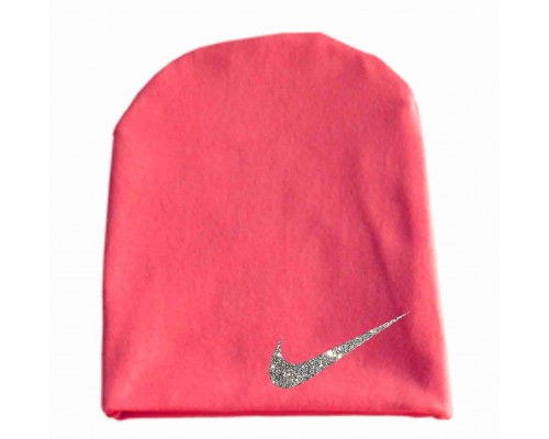 Найк глиттер - детская шапка удлиненная для девочек купить в интернет магазине