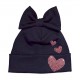 Сердечки глиттер - шапка-бант для девочек купить в интернет магазине