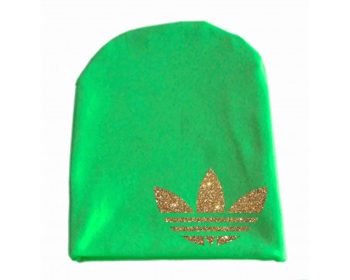 Адидас глиттер - детская шапка удлиненная для девочек купить в интернет магазине