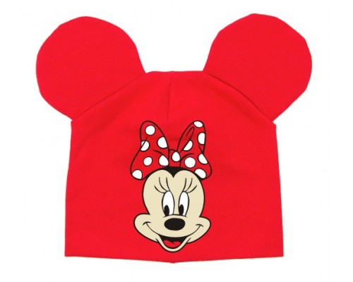 Минни Маус мордочка именная детская шапка с ушками для девочек купить в интернет магазине