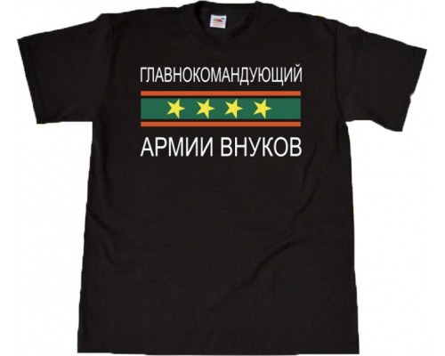 Футболка мужская Главнокомандующий армии внуков купить в интернет магазине