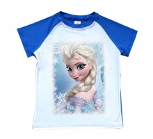 Эльза Холодное сердце - детская футболка 2-х цветная для девочки