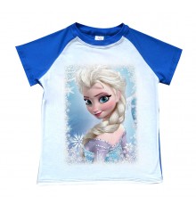 Эльза Холодное сердце - детская футболка 2-х цветная для девочки