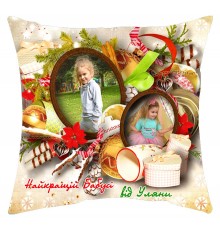 Самой лучшей Бабушке - новогодняя подушка декоративная на 2 фото