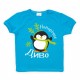 Новогоднее чудо - детская новогодняя футболка для мальчика с пингвином купить в интернет магазине