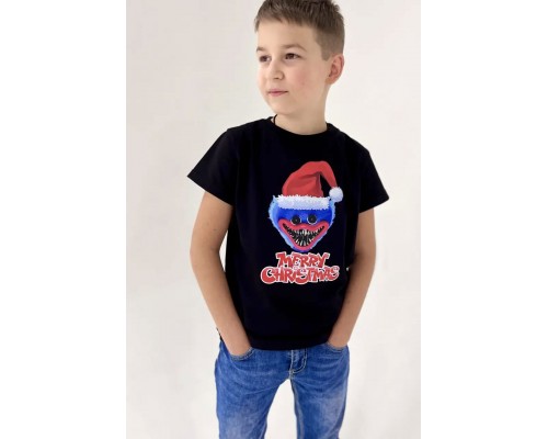 Хаггі Ваггі Merry Christmas - дитяча новорічна футболка купити в інтернет магазині