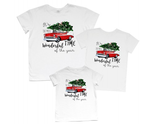 Its the most wonderful time of the year - комплект новогодних футболок для всей семьи купить в интернет магазине