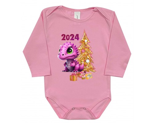 2024 дракон з ялинкою - дитячий боді на Новий рік купити в інтернет магазині