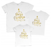 Merry Christmas ялинка - новорічний family look сімейних футболок