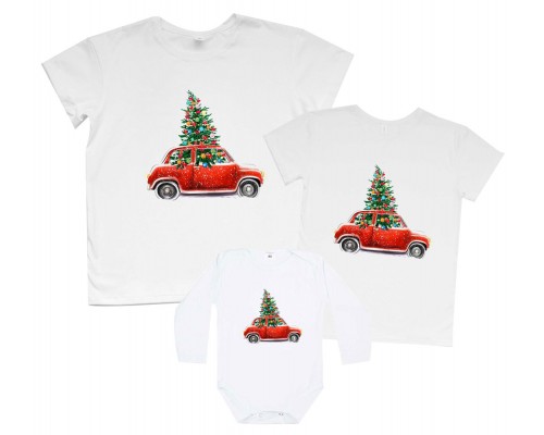 Машина с елочкой - новогодний комплект для всей семьи купить в интернет магазине