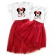 Минни Маус подмигивает - комплект для мамы и дочки футболка + юбка фатиновая балерина купить в интернет магазине
