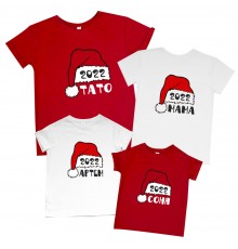 Ковпак Санти 2024 - комплект новорічних футболок для всієї родини