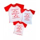 Новогодний комплект 2-х цветных футболок Daddy, Mommy, Baby купить в интернет магазине