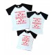 Новорічний комплект 2-х кольорових футболок Daddy, Mommy, Baby купити в інтернет магазині