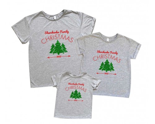 Family Christmas 2024 - іменні новорічні футболки купити в інтернет магазині