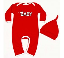 Baby - новорічний комбінезон-чоловічок із шапкою для новонароджених