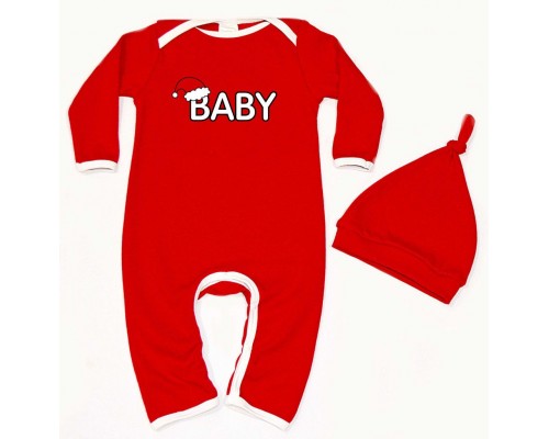 Baby - новорічний комбінезон-чоловічок із шапкою для новонароджених купити в інтернет магазині
