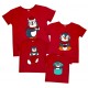 Пингвины с подарком - новогодний комплект семейных футболок купить в интернет магазине