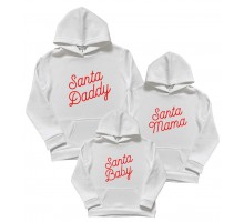 Santa Daddy, Mama, Baby - комплект новогодних семейных толстовок family look