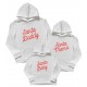 Santa Daddy, Mama, Baby - комплект новогодних семейных толстовок family look купить в интернет магазине