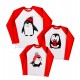 Пінгвіни - комплект 2-х кольорових новорічних регланів купити в інтернет магазині
