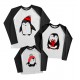 Пингвины - комплект 2-х цветных новогодних регланов купить в интернет магазине
