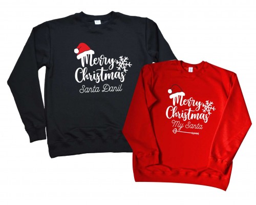 Merry Christmas - комплект парных свитшотов на Новый год купить в интернет магазине