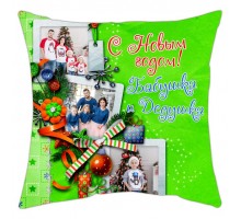 З Новим роком! Бабуся та Дідусь - новорічна подушка декоративна на 3 фото
