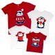 Пінгвінчики - комплект новорічних футболок family look купити в інтернет магазині