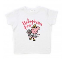 Новогодняя фея Свинка Пеппа - детская новогодняя футболка