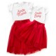 Santa Mama, Baby - новогодний комплект для мамы и дочки футболка + юбка фатиновая балерина купить в интернет магазине