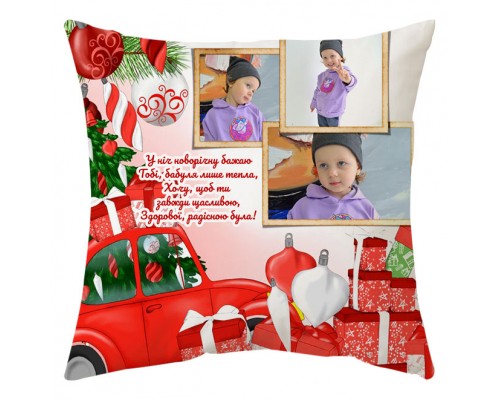 Привітання для бабусі - подушка декоративна на Новий рік на 3 фото купити в інтернет магазині