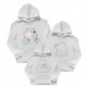 Білі ведмедики - комплект новорічних толстовок для всієї родини купити в інтернет магазині