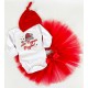 Моё первое Рождество - новогодний комплект для девочки боди +юбка пачка фатиновая +шапка узелок купить в интернет магазине
