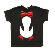 Пингвин - футболка детская с бабочкой для мальчика