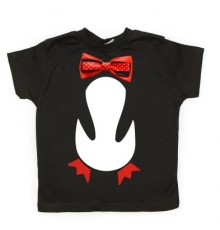 Пінгвін - футболка дитяча з метеликом для хлопчика