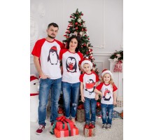 Пингвины - новогодний комплект 2-х цветных футболок