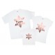 Сніжинки гліттер - новорічний комплект білих футболок для всієї родини купити в інтернет магазині