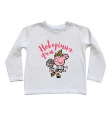 Новорічна фея Свинка Пеппа - дитячий новорічний світшот