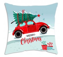 Merry Christmas - новогодняя подушка с надписью