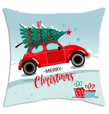 Merry Christmas - новогодняя подушка с надписью