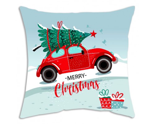 Merry Christmas - новогодняя подушка с надписью купить в интернет магазине