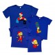 Симпсони новорічні Гомер, Мардж, Барт та Ліса - новорічний комплект сімейних футболок купити в інтернет магазині