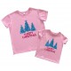 Merry Christmas гліттер - комплект новорічних футболок для мами та доньки купити в інтернет магазині