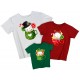 Сніговики в чашках - комплект новорічних футболок для всієї сімї купити в інтернет магазині